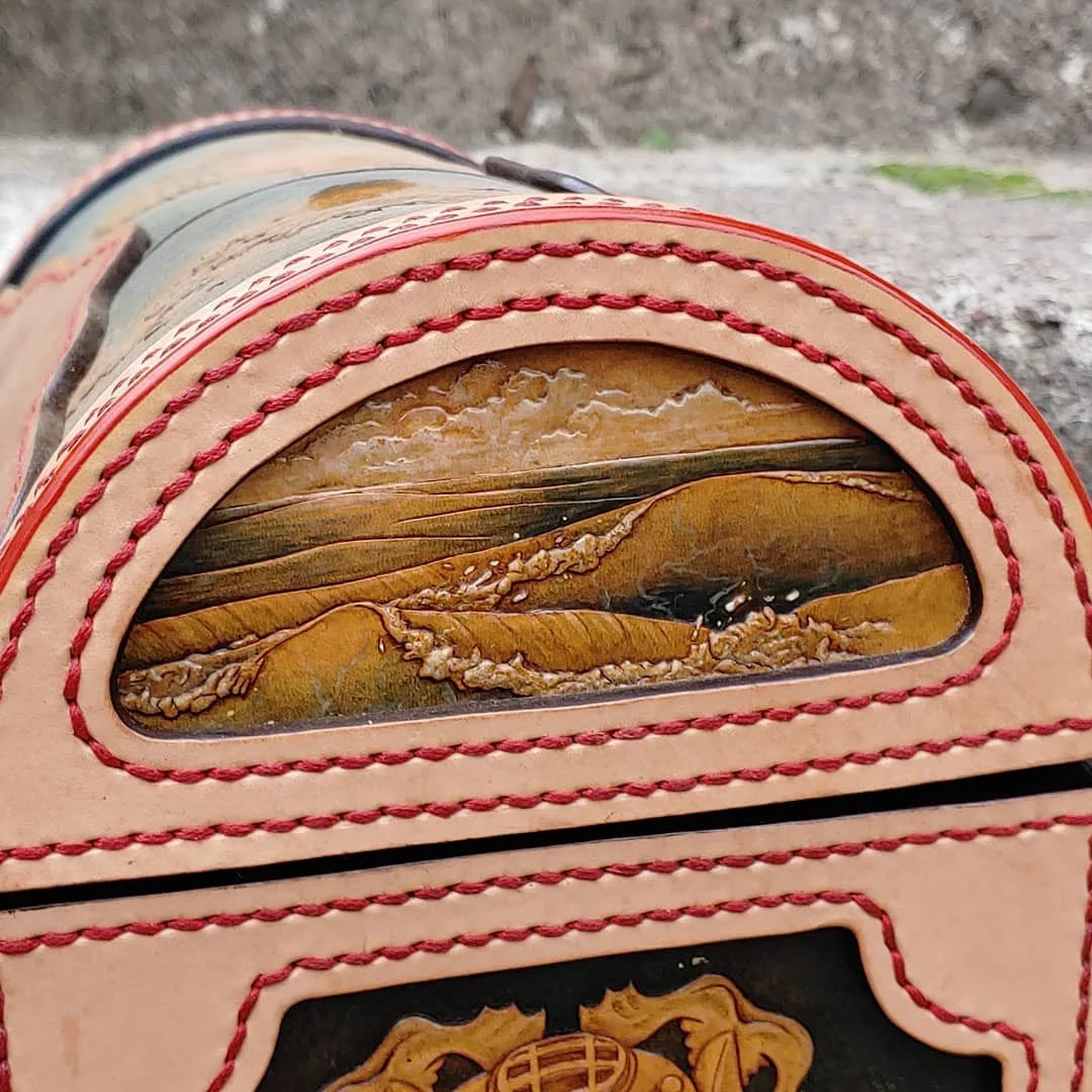 Leather treasure chest — Tony Allen Bernier